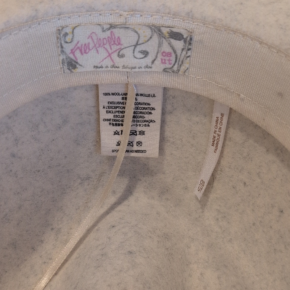Free People WOOL Cream Hat